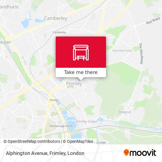 Alphington Avenue, Frimley map