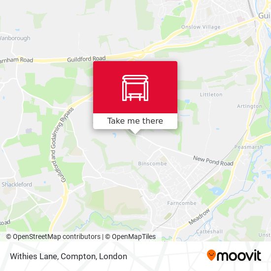 Withies Lane, Compton map