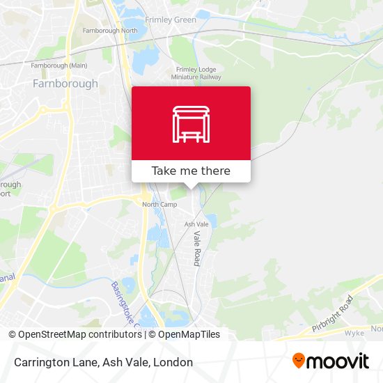 Carrington Lane, Ash Vale map