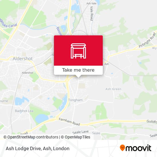 Ash Lodge Drive, Ash map
