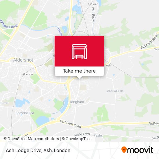 Ash Lodge Drive, Ash map