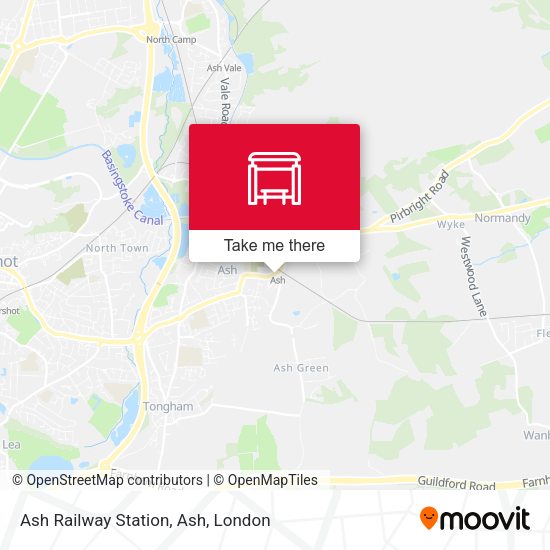 Ash Railway Station, Ash map