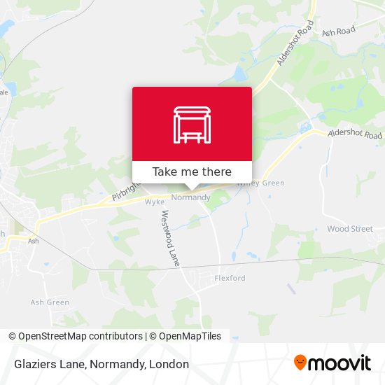 Glaziers Lane, Normandy map