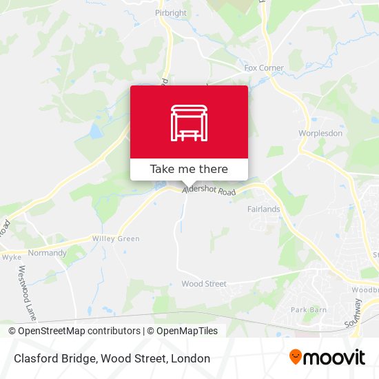 Clasford Bridge, Wood Street map