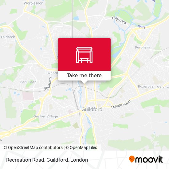 Recreation Road, Guildford map