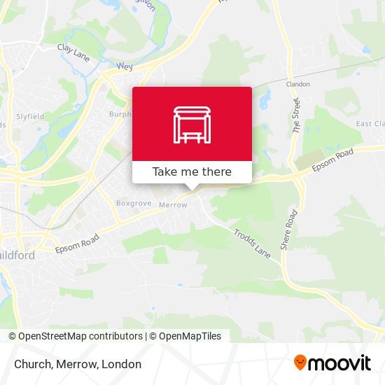 Church, Merrow map