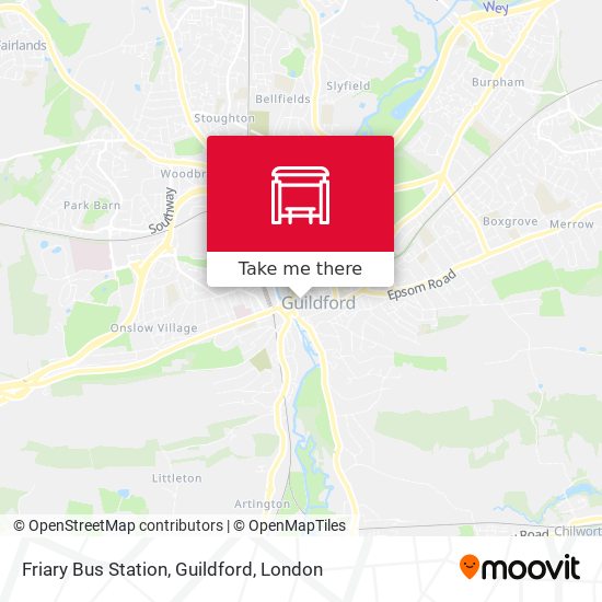 Friary Bus Station, Guildford map