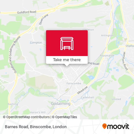 Barnes Road, Binscombe map