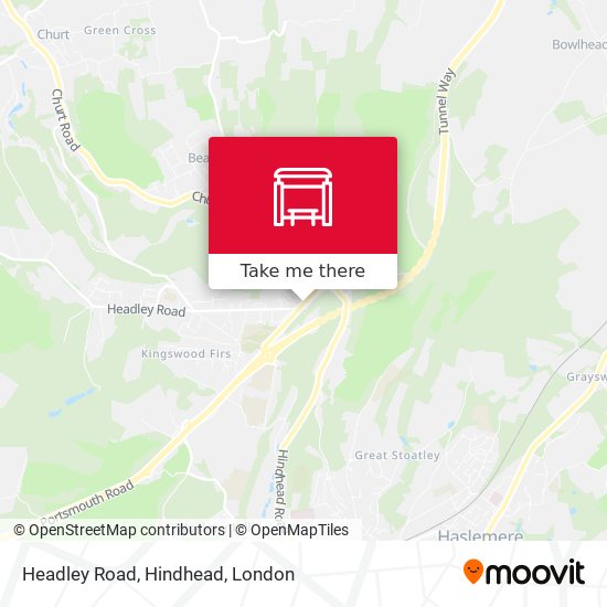Headley Road, Hindhead map