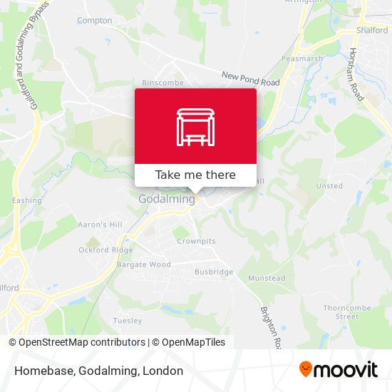 Homebase, Godalming map