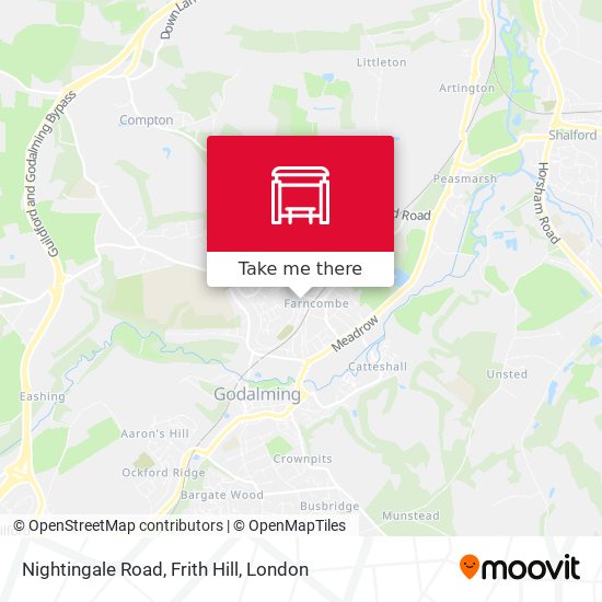 Nightingale Road, Frith Hill map