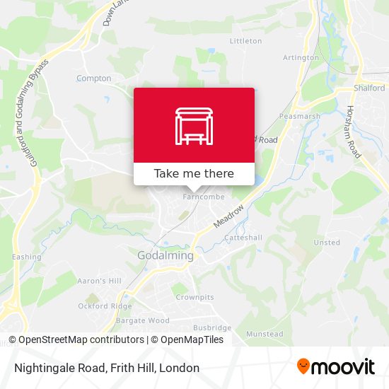 Nightingale Road, Frith Hill map