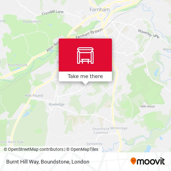 Burnt Hill Way, Boundstone map