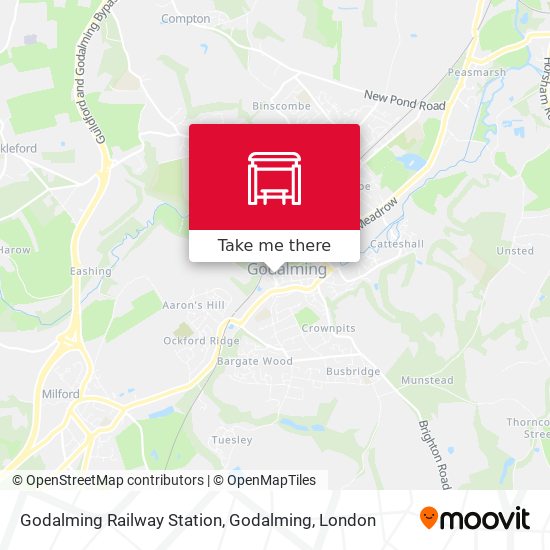 Godalming Railway Station, Godalming map