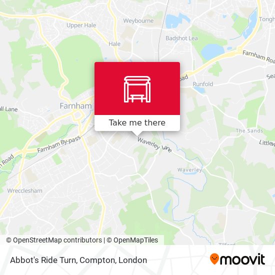 Abbot's Ride Turn, Compton map