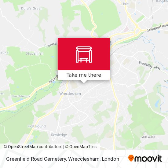 Greenfield Road Cemetery, Wrecclesham map