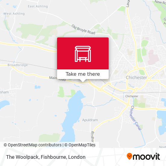 The Woolpack, Fishbourne map