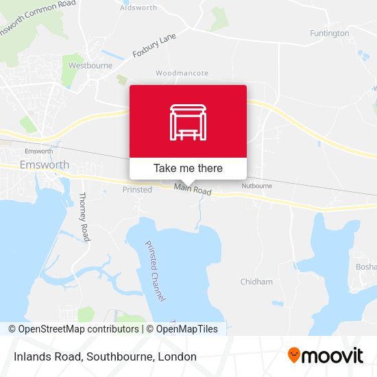 Inlands Road, Southbourne map