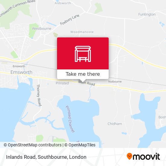 Inlands Road, Southbourne map