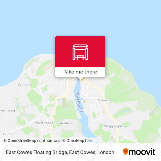 East Cowes Floating Bridge, East Cowes map
