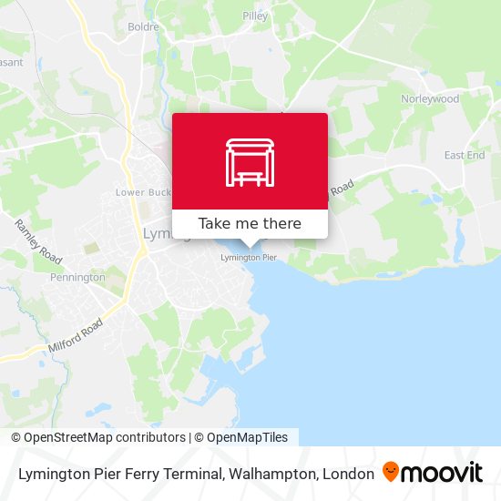 Lymington Pier Ferry Terminal, Walhampton map