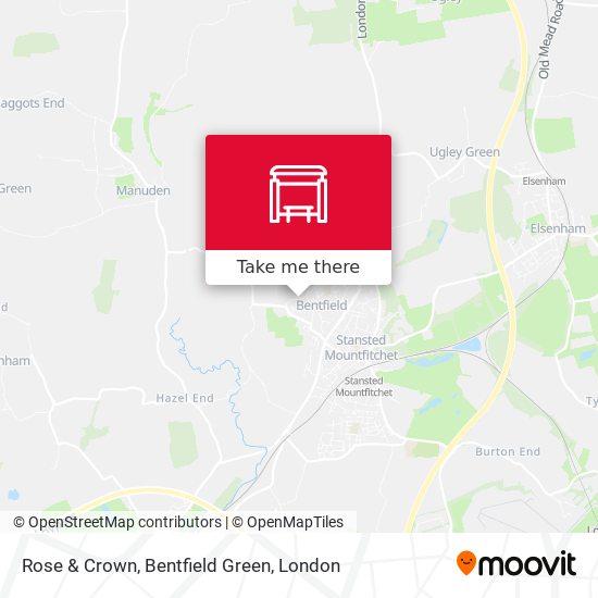 Rose & Crown, Bentfield Green map