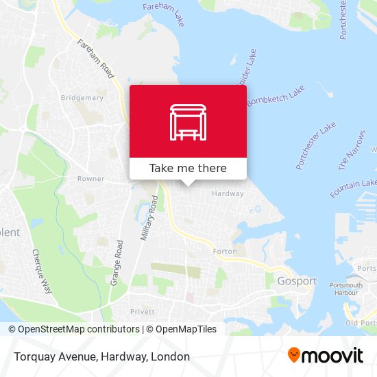 Torquay Avenue, Hardway map