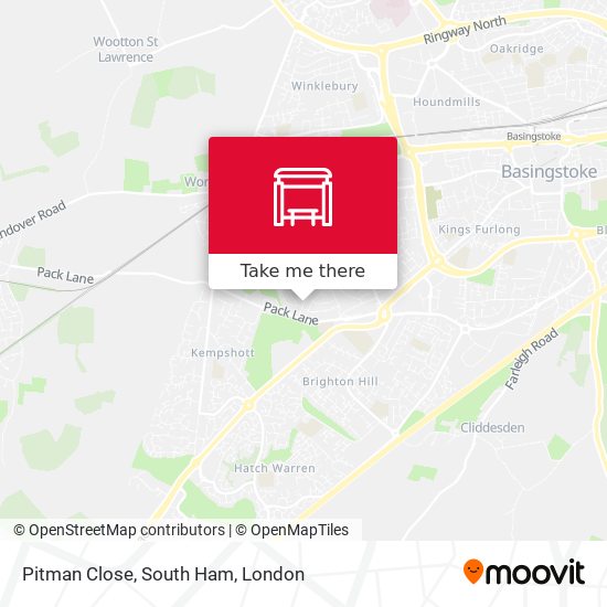 Pitman Close, South Ham map