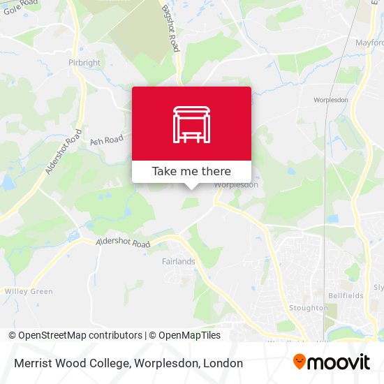 Merrist Wood College, Worplesdon map