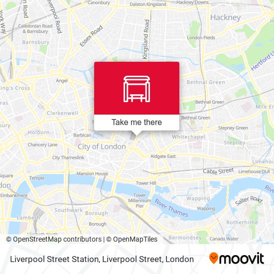 Liverpool Street Station, Liverpool Street map