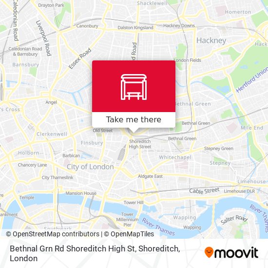 Bethnal Grn Rd  Shoreditch High St, Shoreditch map