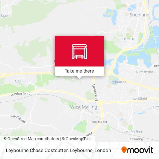 Leybourne Chase Costcutter, Leybourne map