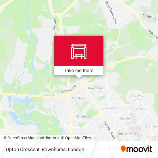 Upton Crescent, Rownhams map