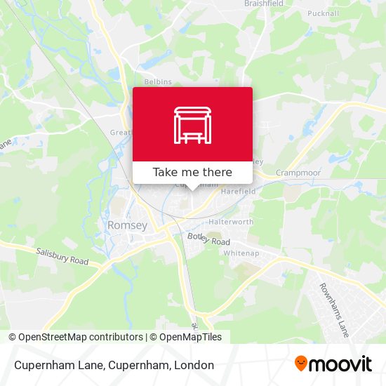 Cupernham Lane, Cupernham map