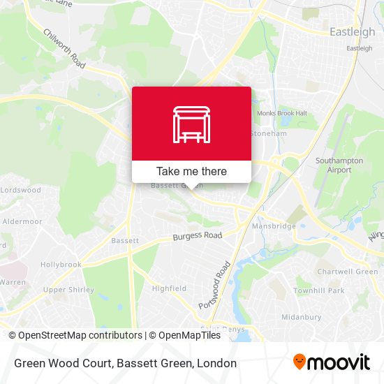Green Wood Court, Bassett Green map