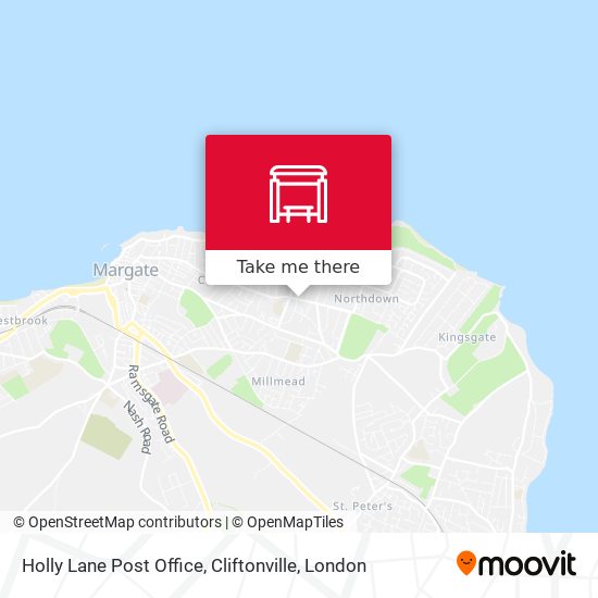 Holly Lane Post Office, Cliftonville map