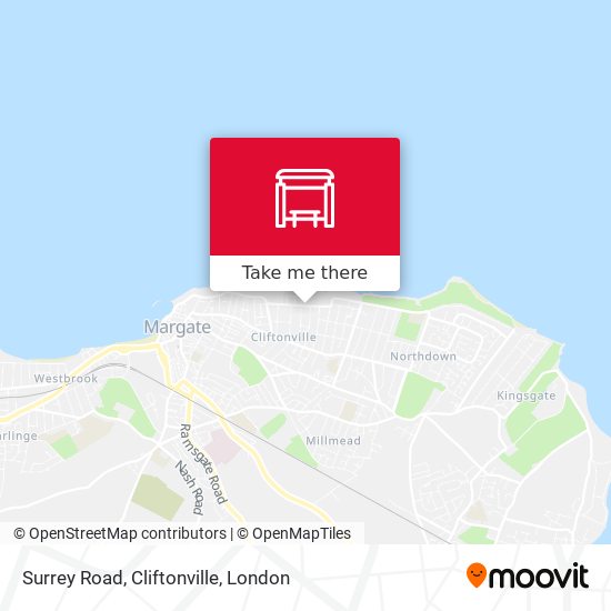 Surrey Road, Cliftonville map