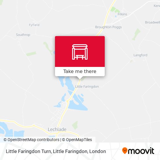 Little Faringdon Turn, Little Faringdon map