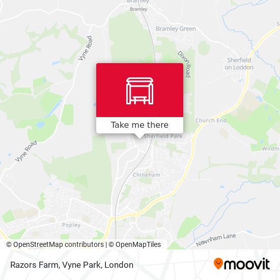 Razors Farm, Vyne Park map