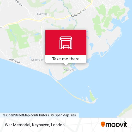 War Memorial, Keyhaven map