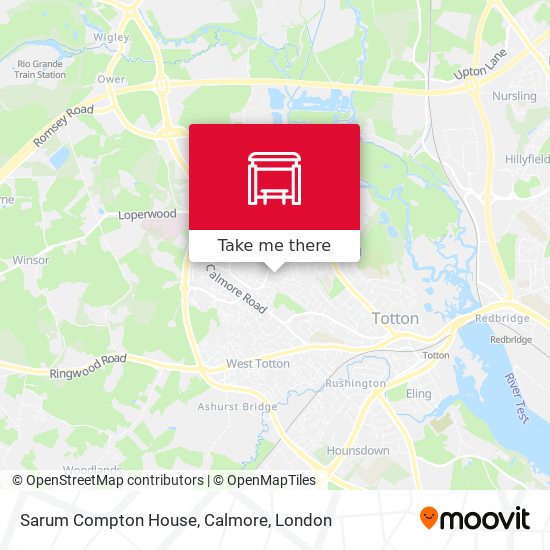 Sarum Compton House, Calmore map