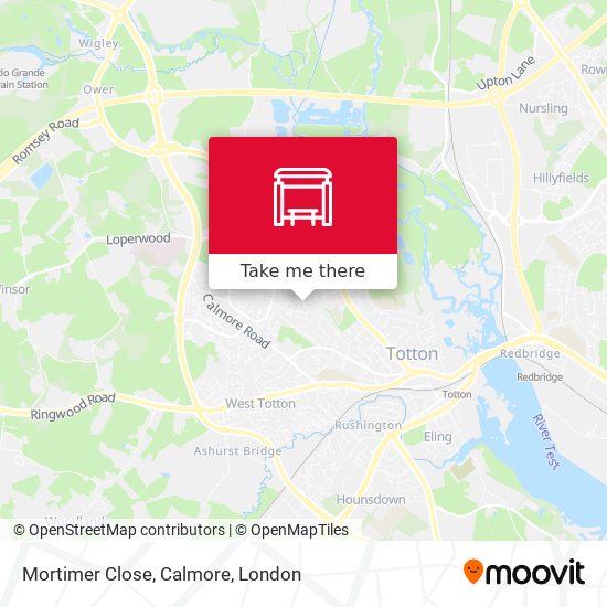 Mortimer Close, Calmore map