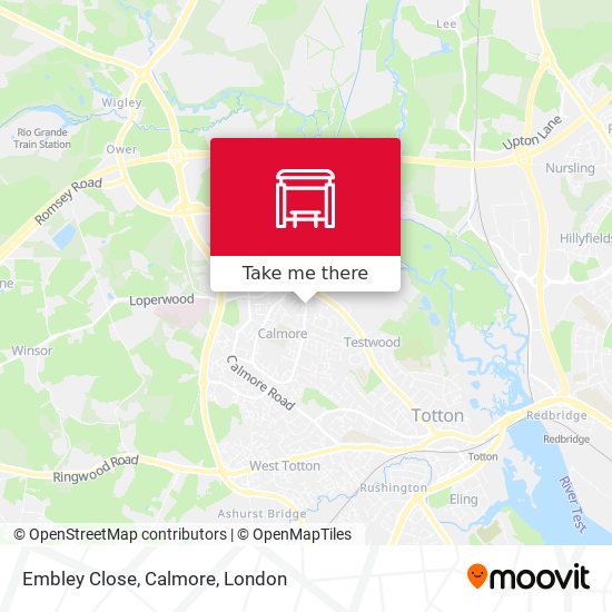 Embley Close, Calmore map