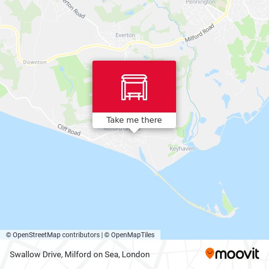 Swallow Drive, Milford on Sea map