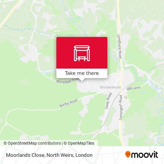Moorlands Close, North Weirs map