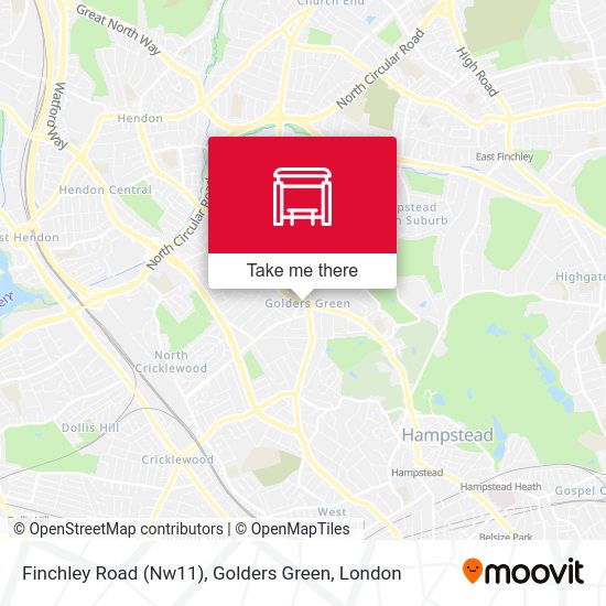 Finchley Road (Nw11), Golders Green map