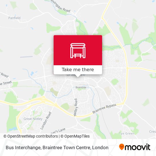 Bus Interchange, Braintree Town Centre map