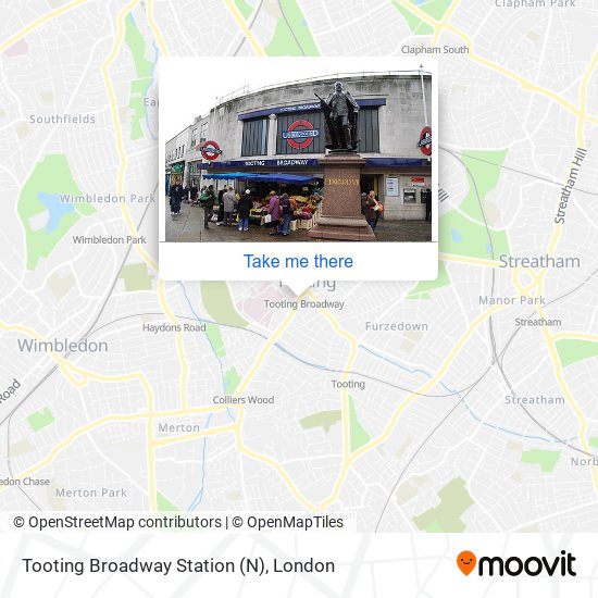 Tooting Broadway Station (N) map