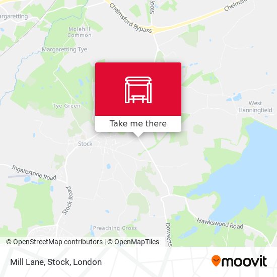 Mill Lane, Stock map