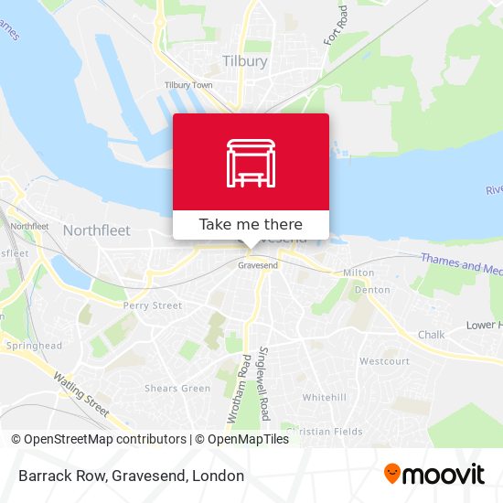 Barrack Row, Gravesend map